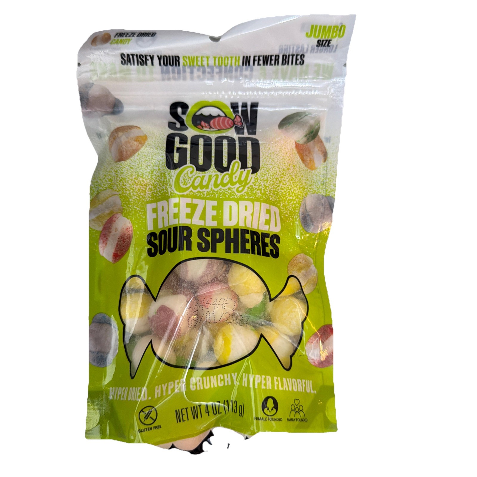 Lot Of 7Sow Good Freeze Dried Sour Spheres Bites Candy 4 oz Bulk Lot BB 09/27