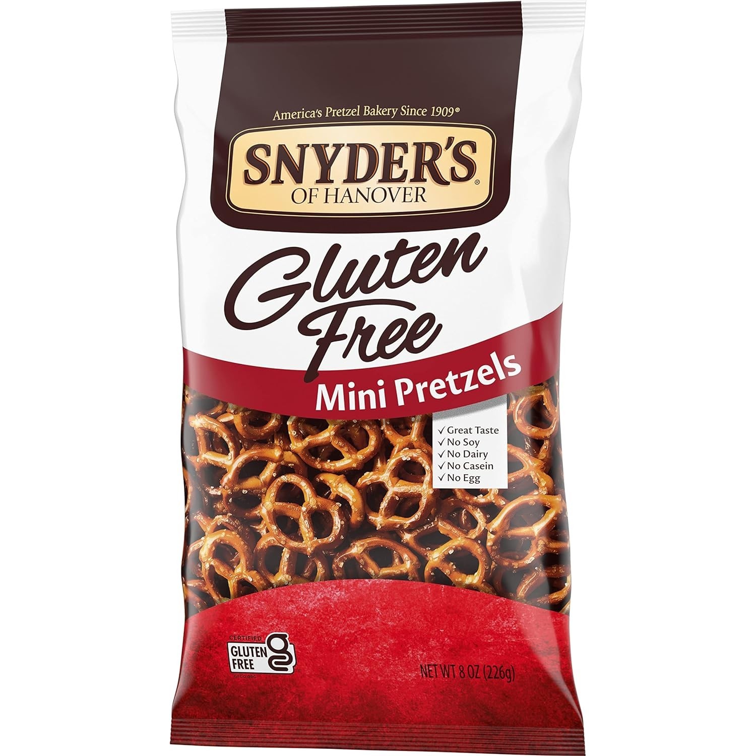 Snyder’s Gluten-Free Mini Pretzels, 8 Oz – Delicious Low-Fat Snack for All