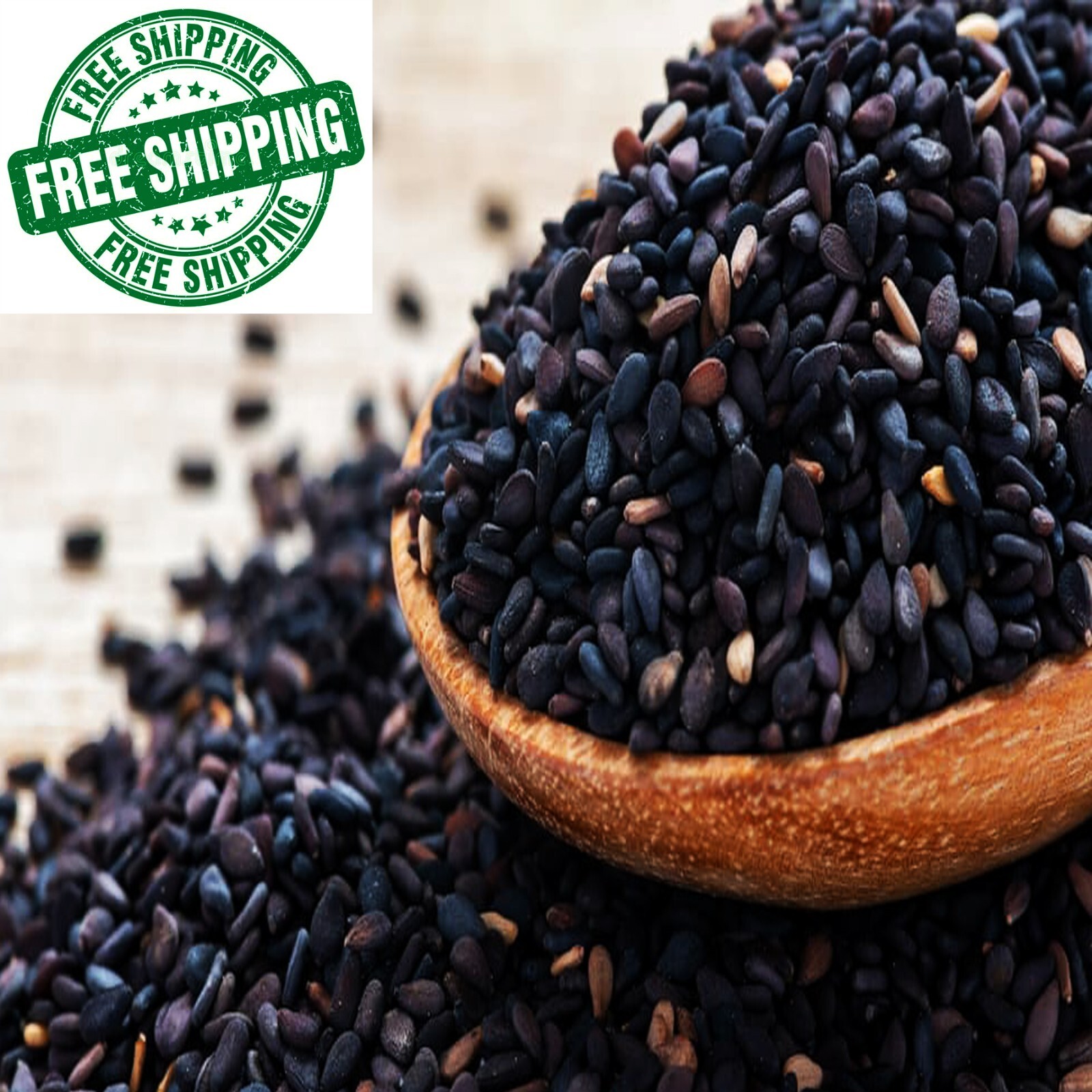 Black Sesame Seeds Premium Organic Seed Hulled Raw Vegan Bulk 100g to 1kg Ceylon