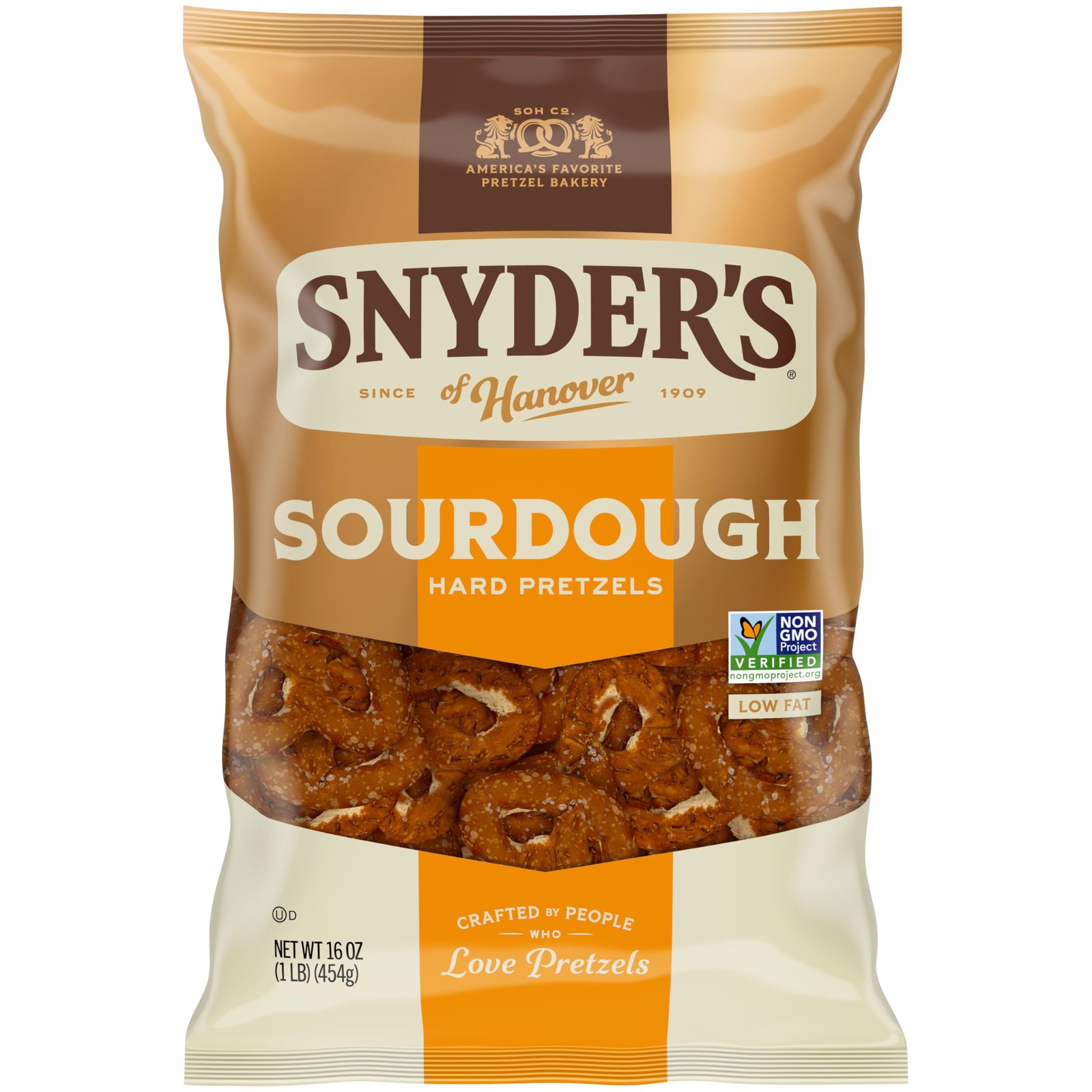 Snyder’s of Hanover Sourdough Hard Pretzels, 16 Oz Bag 16 Ounce (Pack 1)