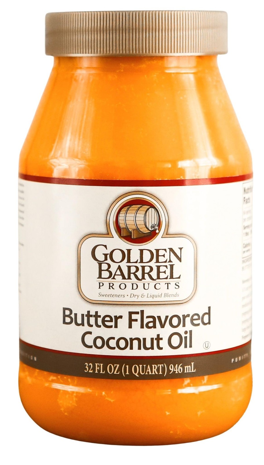 Golden Barrel Butter Flavored Coconut Oil, Healthy Butter Substitute for Cook…
