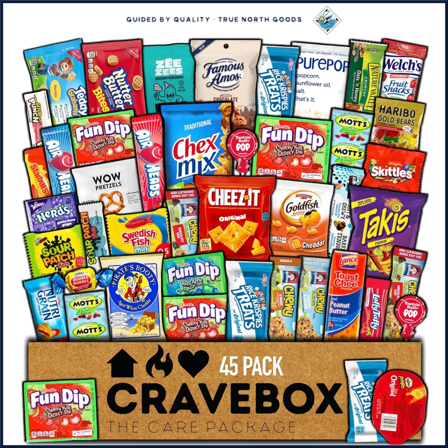 Large Snack Variety Pack with Cookies, Chips and Healthy Options Included