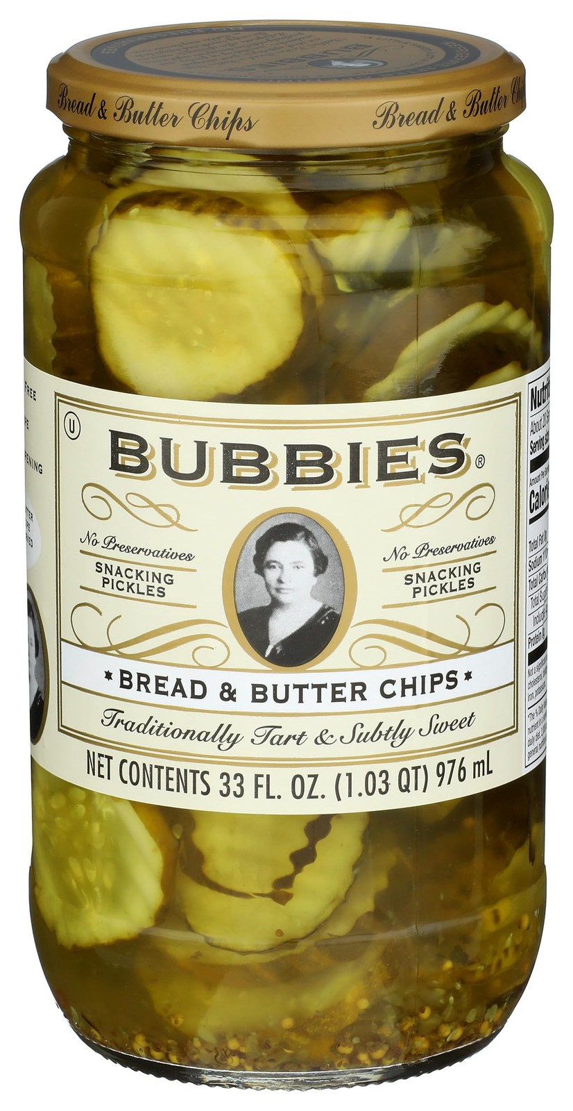 Bread & Butter Pickle Chips 33 oz Glass Jar
