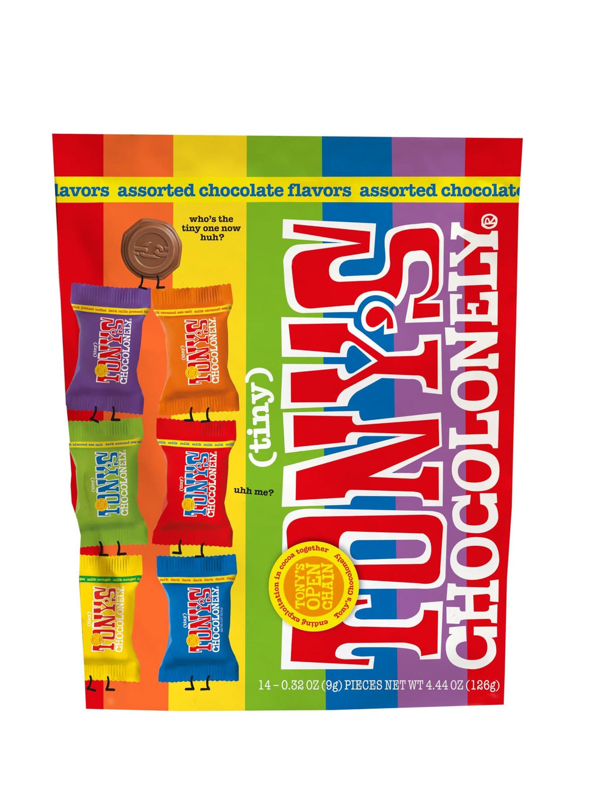 Tony’s Chocolonely Assorted Chocolate Candy Pieces, 4.44 Ounce (Pack of 1)