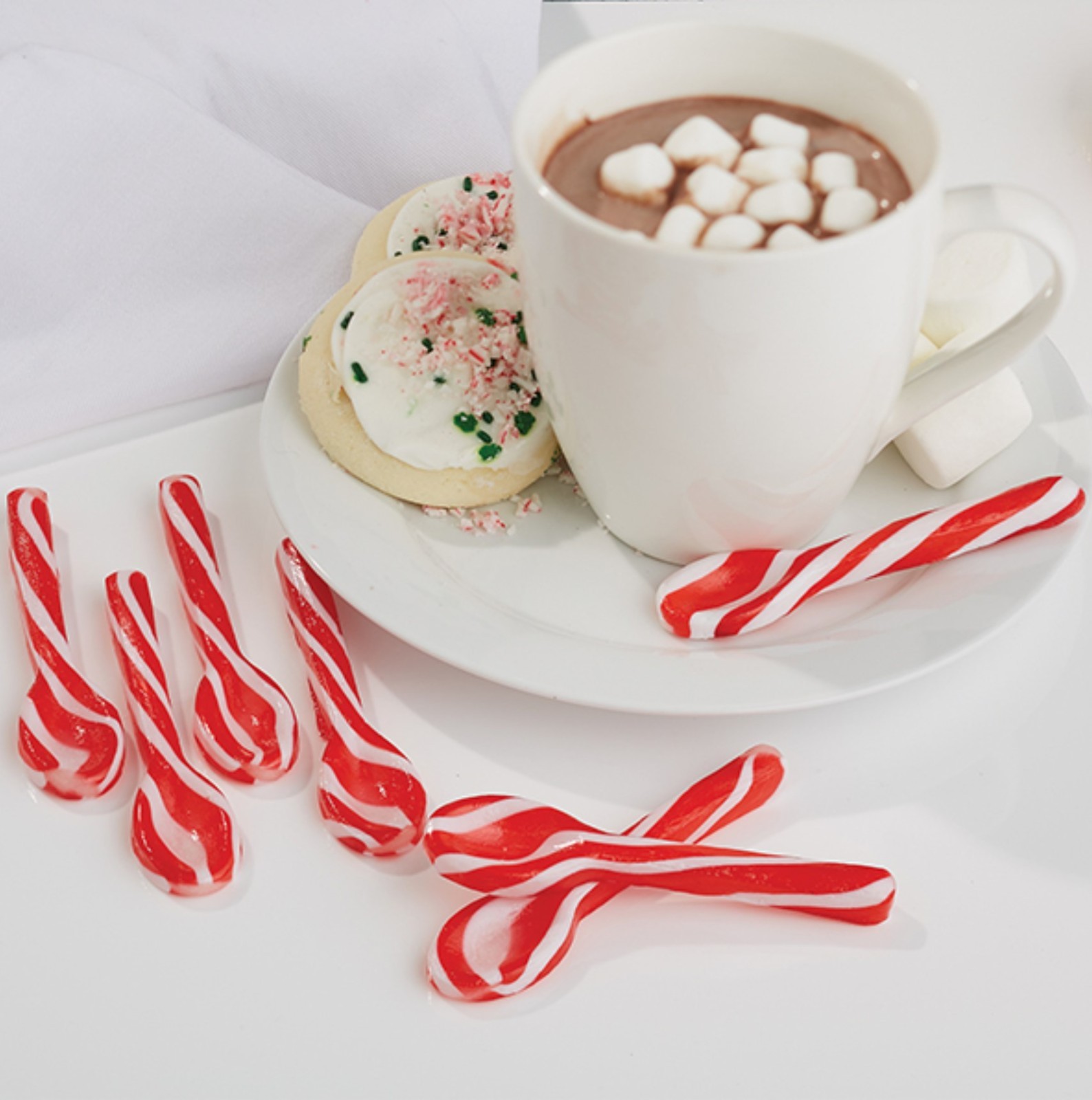 CANDY CANE PEPPERMINT SPOON-RED WHITE INDIVIDUALLY WRAPPED BULK BAG VALUE NOW!!!