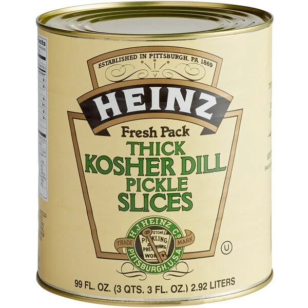 Heinz Dill Pickle Slices 99oz #10 Can Kosher Dill Slices Foodservice Size