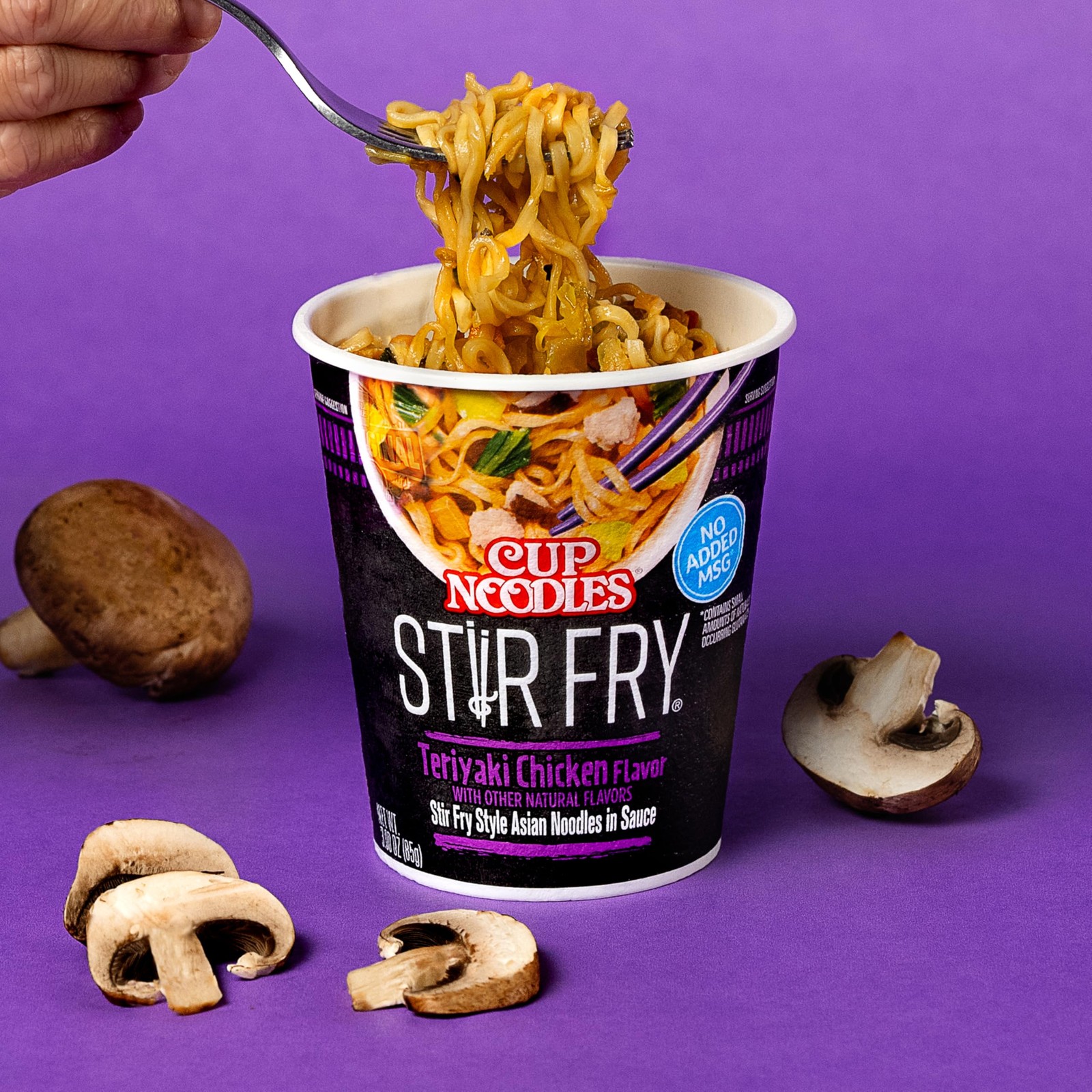 Cup Noodles Stir Fry Noodles in Sauce, Teriyaki Chicken, 3 Ounce (Pack of 6)