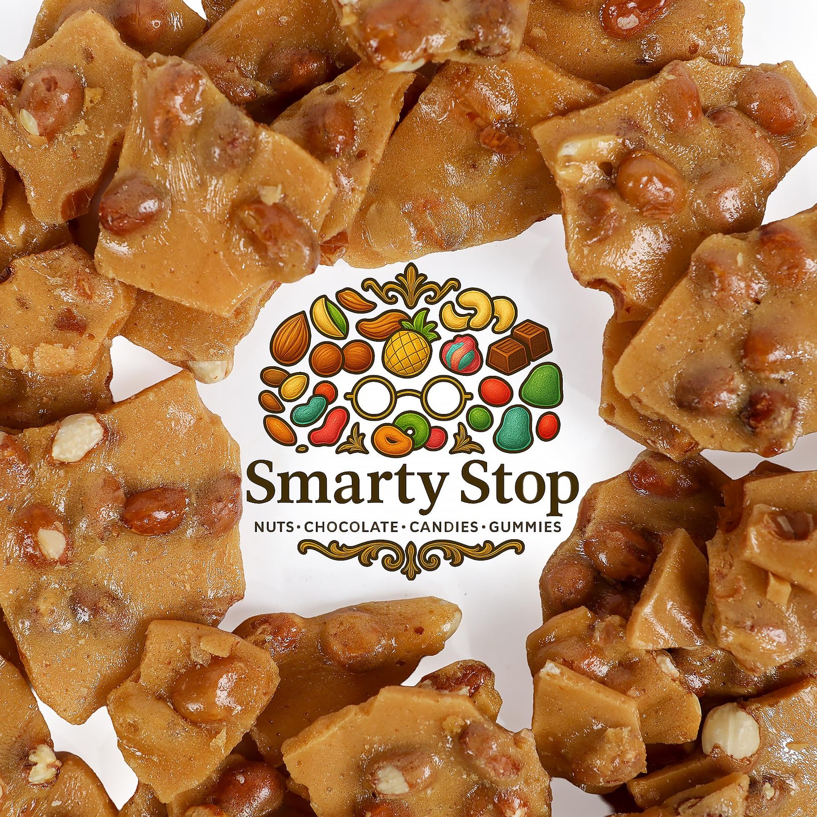 Home Style Peanut Brittle Candy by (2 Pound (Pack of 1))