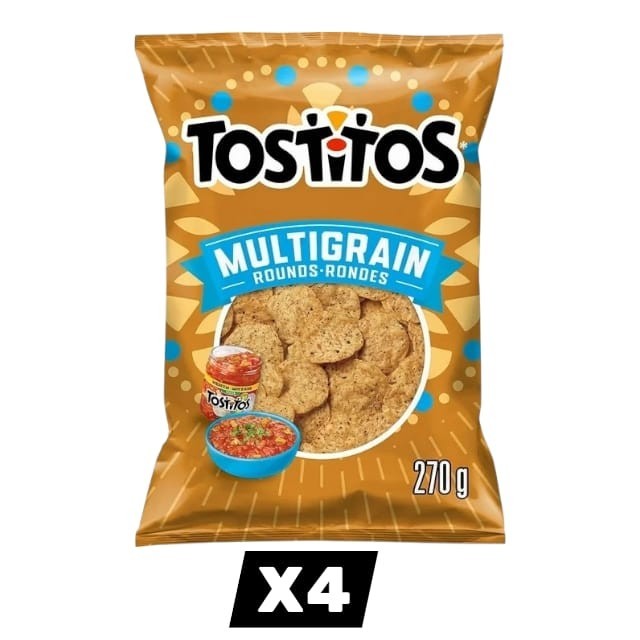 4 X Tostitos Multigrain Rounds Tortilla Corn Chips 270g Each – FREE SHIPPING