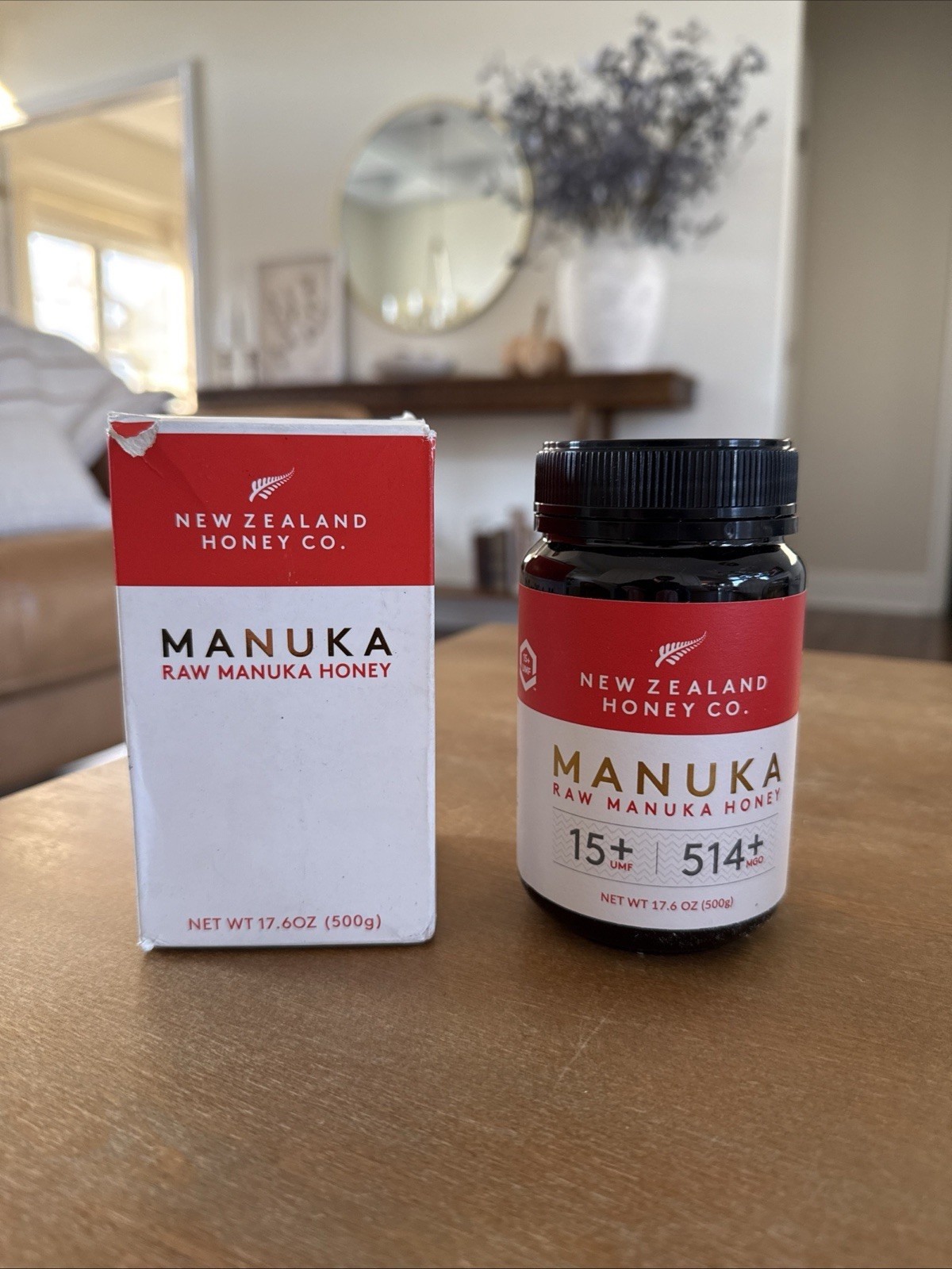 Manuka Honey 15+ 514+ Raw & Certified 17.6oz Sustainable Source BB 07/27