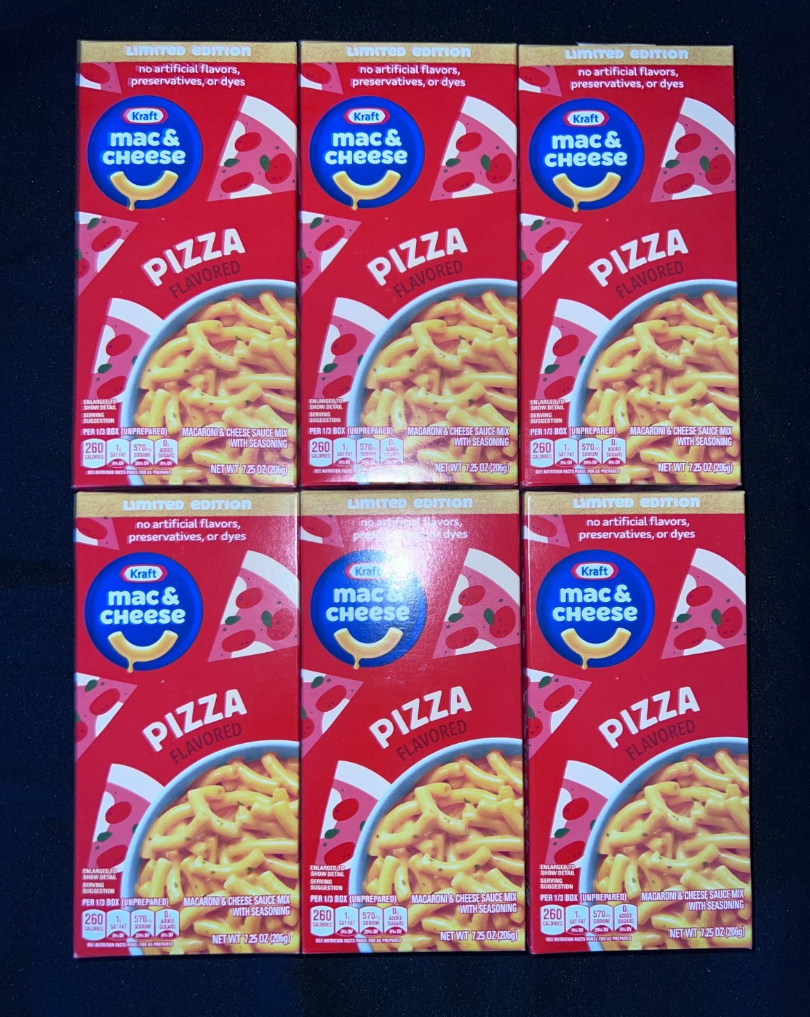 KRAFT Pizza Flavored Mac And Cheese Limited Edition 6 Boxes – Best By 3/4/26