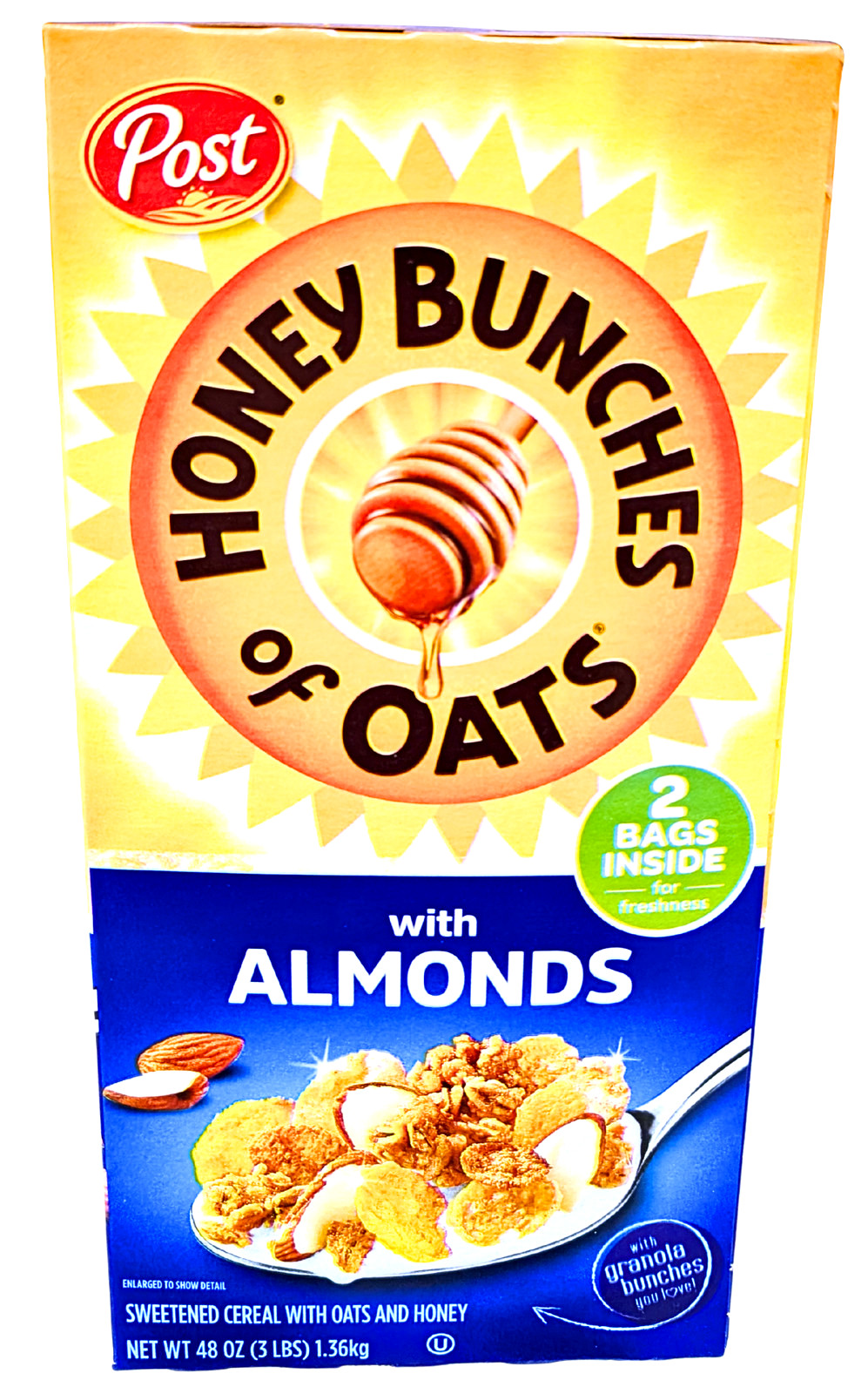 Post Honey Bunches of Oats with Crispy Almonds 48 Oz. EXP 07/2026