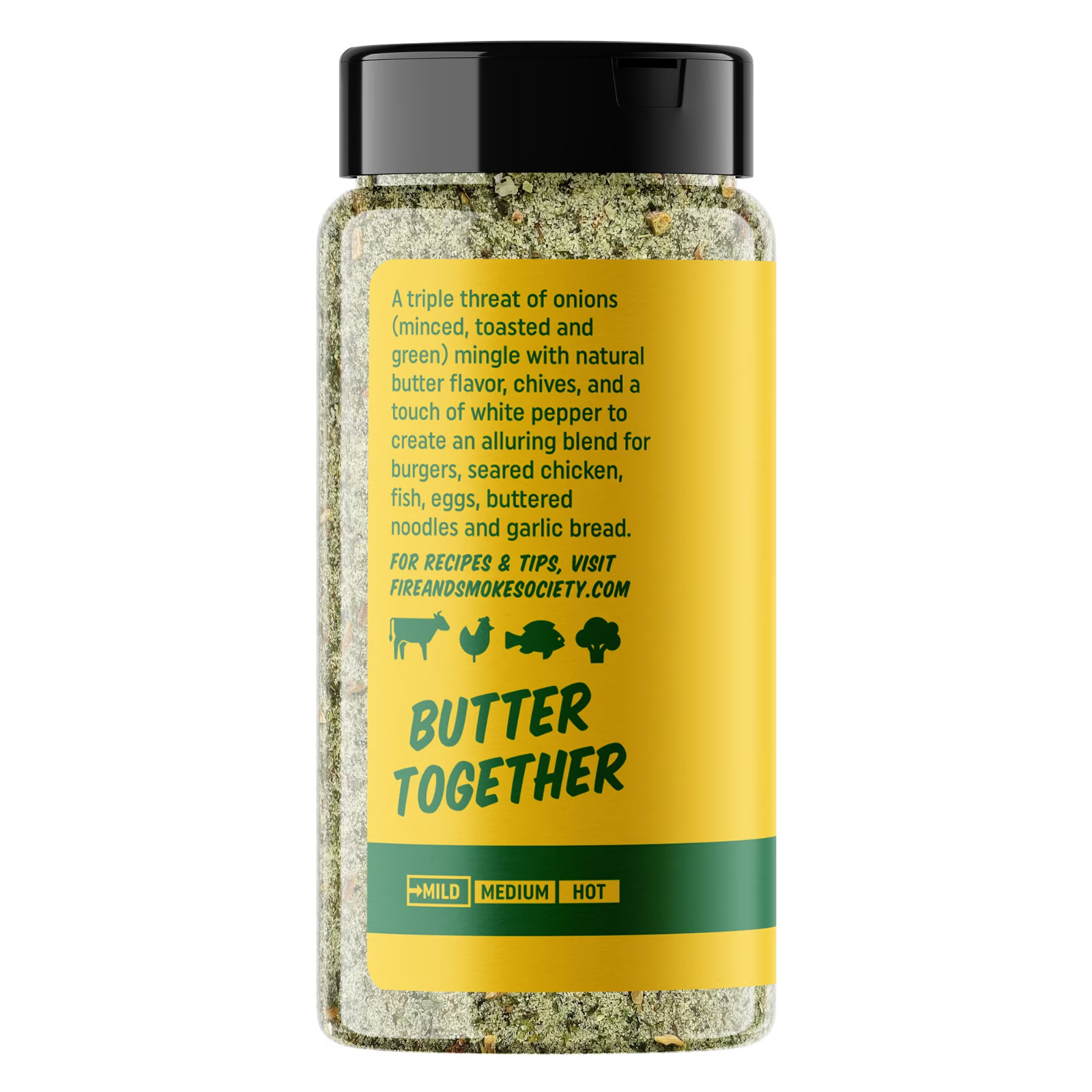 Fire & Smoke Society Onion Butter Seasoning Blend BBQ Rub 9.2 Oz Gluten Free