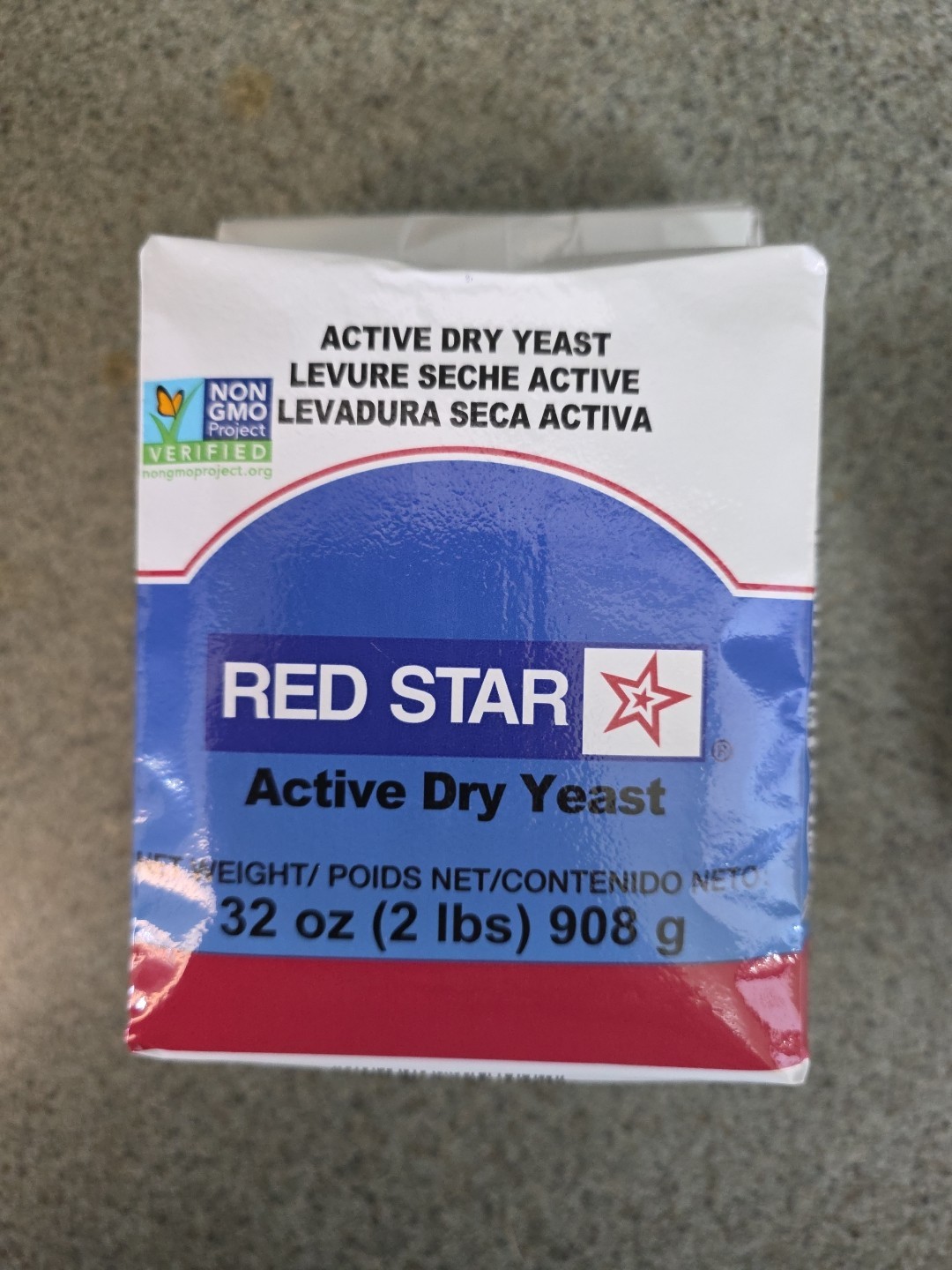 1 Bag Red Star Active Dry Yeast 2 lb 32 oz Non GMO Exp. 12/27