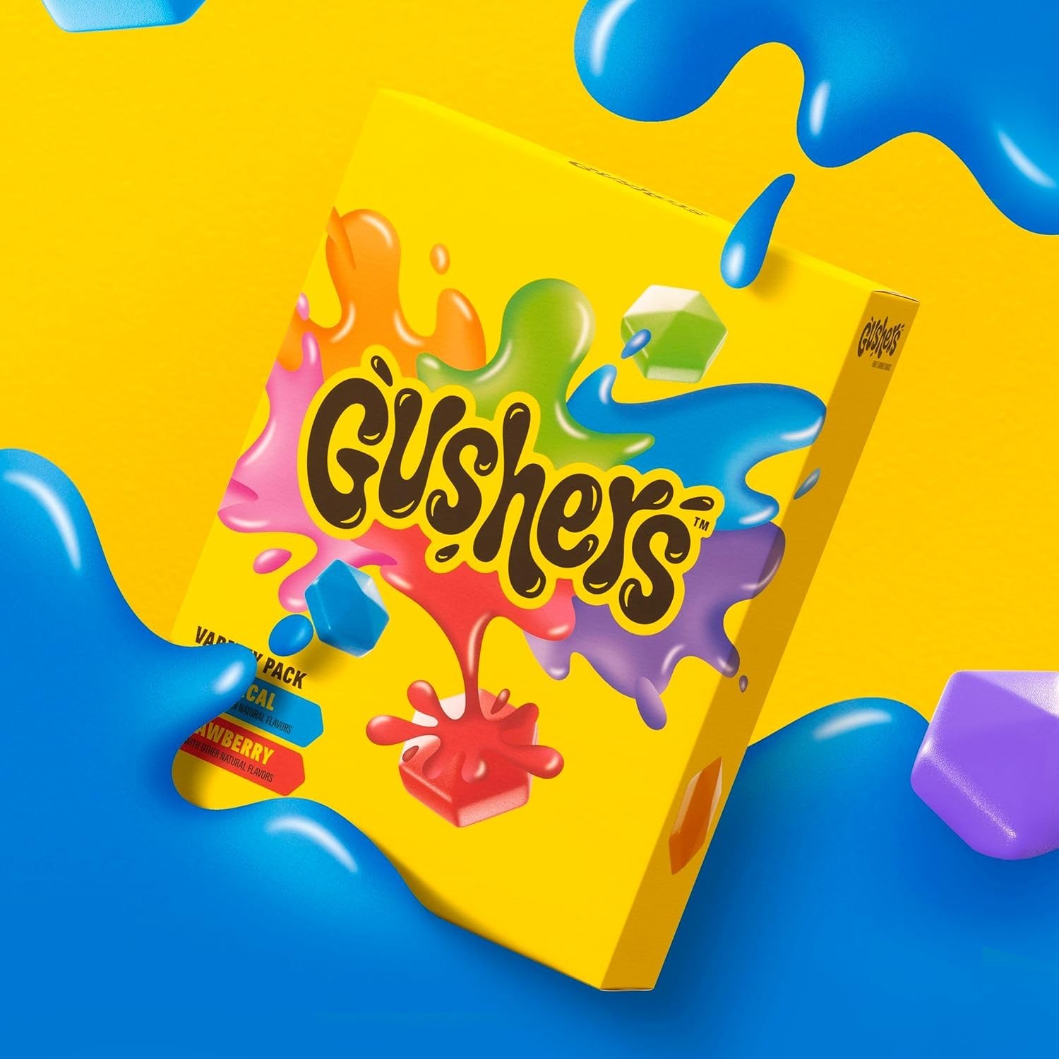 Gushers Fruit Flavored Snacks, Tropical and Strawberry Flavors, Family Pack, 20