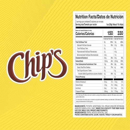 Enjoy Classic Crunch with Chip’s 2.29 oz Salted Potato Chips – Perfect Snacking