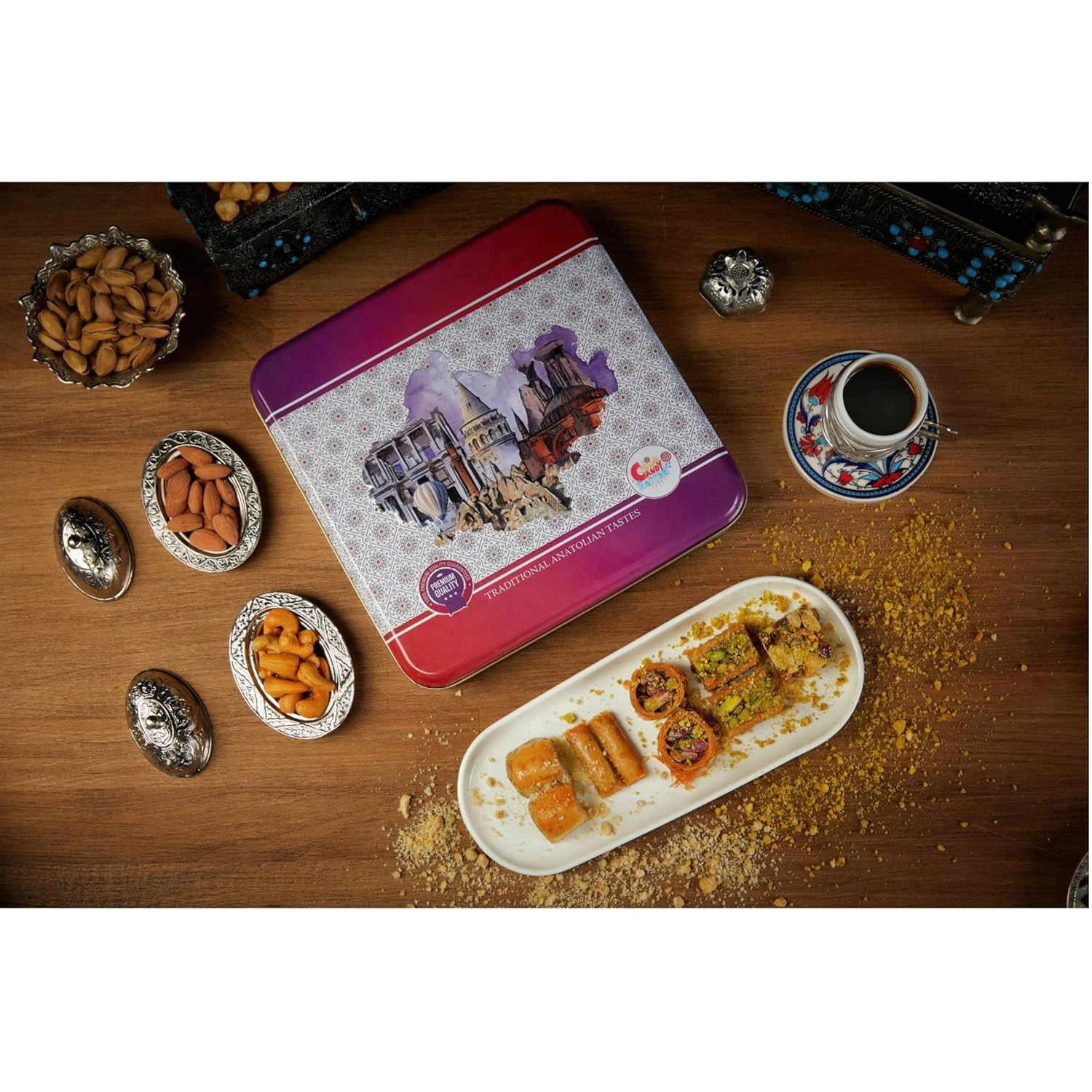 Premium Baklava Pastry Gift Box Traditional Turkish Desserts 250g Halal Treats