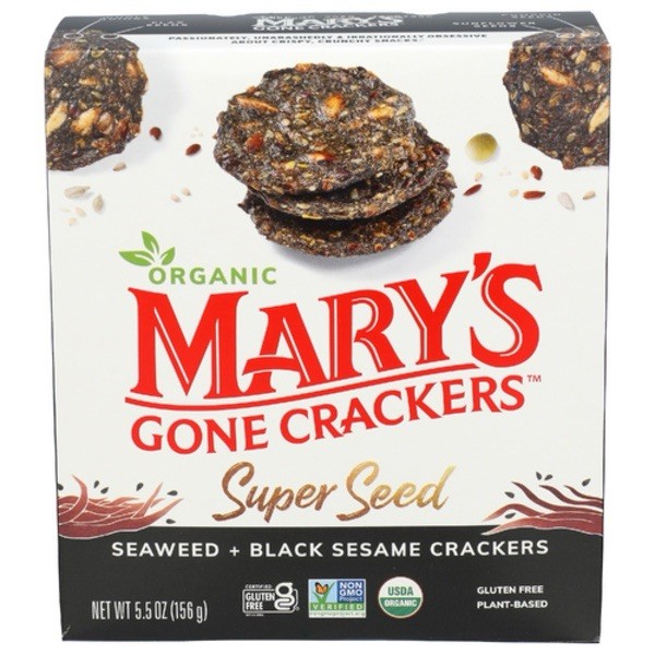Mary’s Gone Crackers Seaweed & Black Sesame Super Seed 4.0 Oz (Pack Of 6)