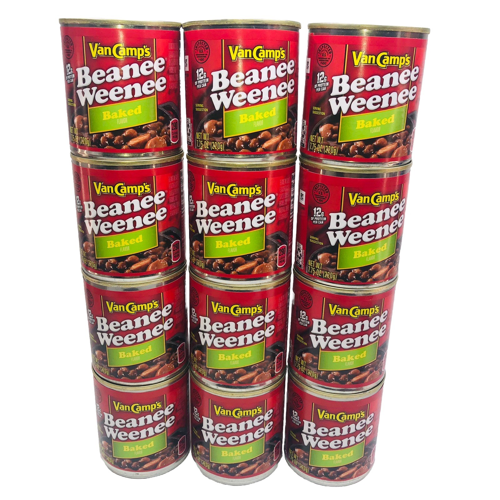 6 Van Camp’s Baked Beanee Weenee 7.75 oz can Beans Franks Hot Dogs Exp.11/2027