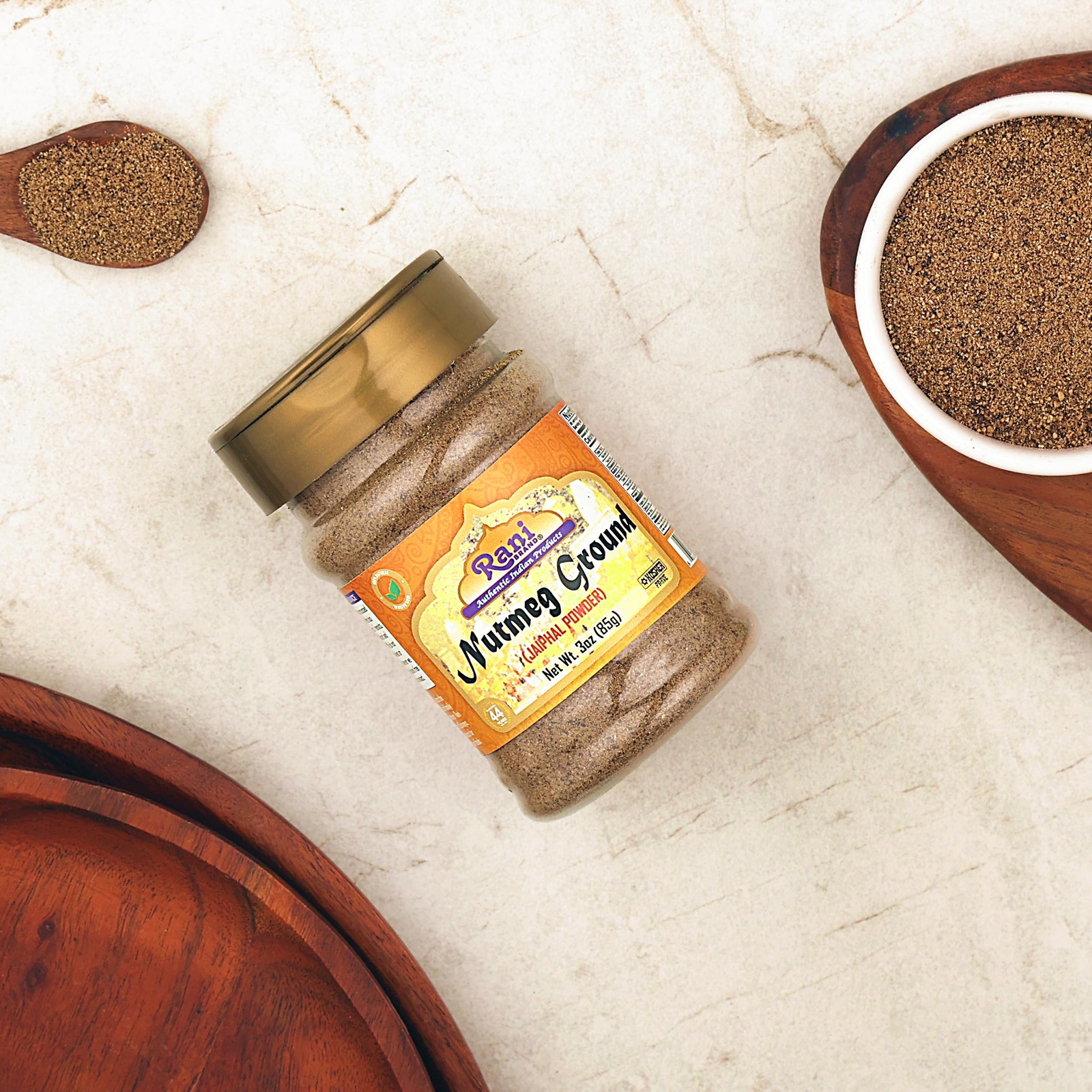 Rani Nutmeg (Jaiphul) Ground Powder Spice, 3oz (85g)