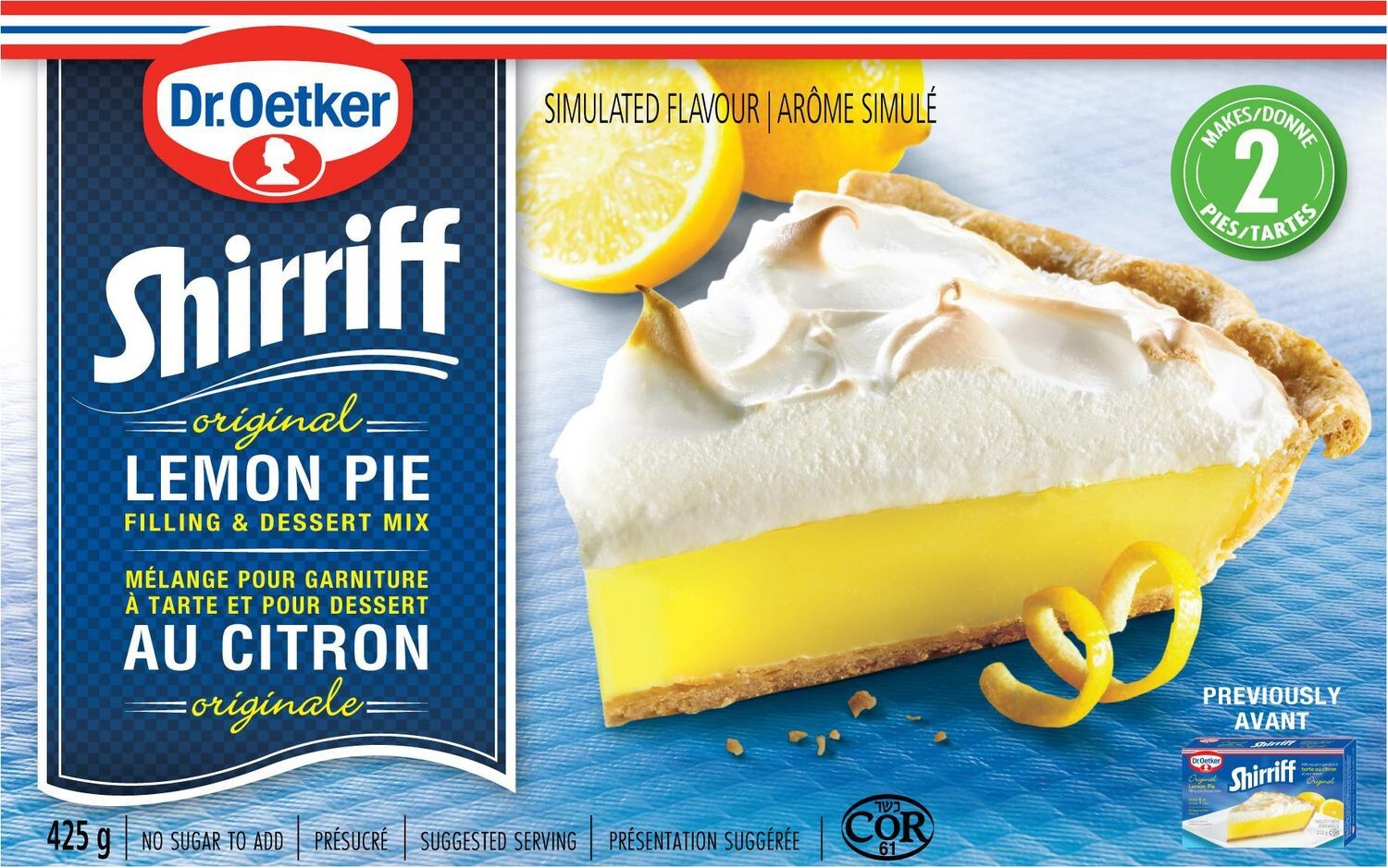 3 PACK Dr.Oetker Shirriff Lemon Pie Filling & Dessert Mix 212g Each FRESH CANADA