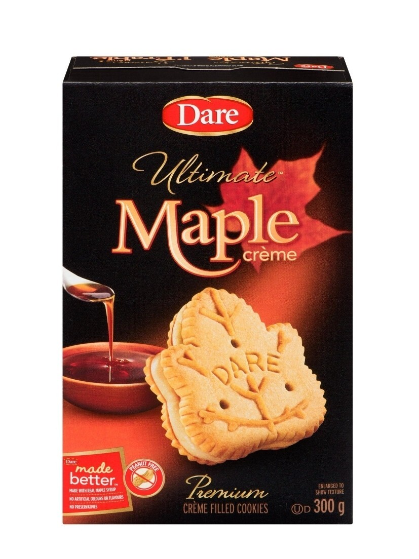 6 Boxes of Dare Ultimate Maple Creme Cookies 300g Each Box