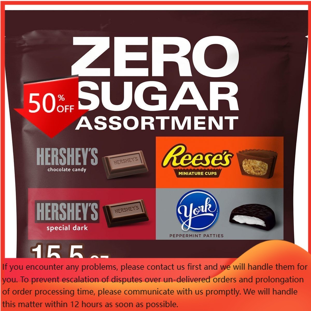 Hershey’s Zero Sugar Assorted Bag Candy – 15.5oz