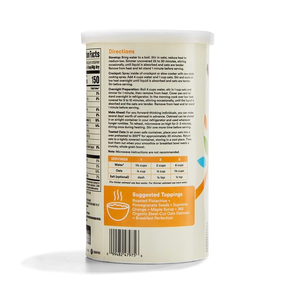 Sustainable 30oz Organic Steel Cut Oats – Perfect for Breakfast & Beyond