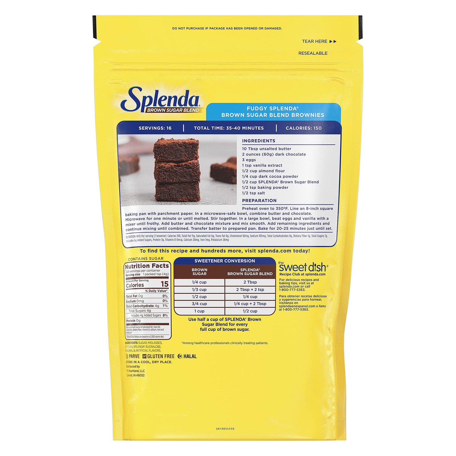 SPLENDA Brown Sugar Blend Low Calorie Sweetener 48 Ounce (Pack of 1),