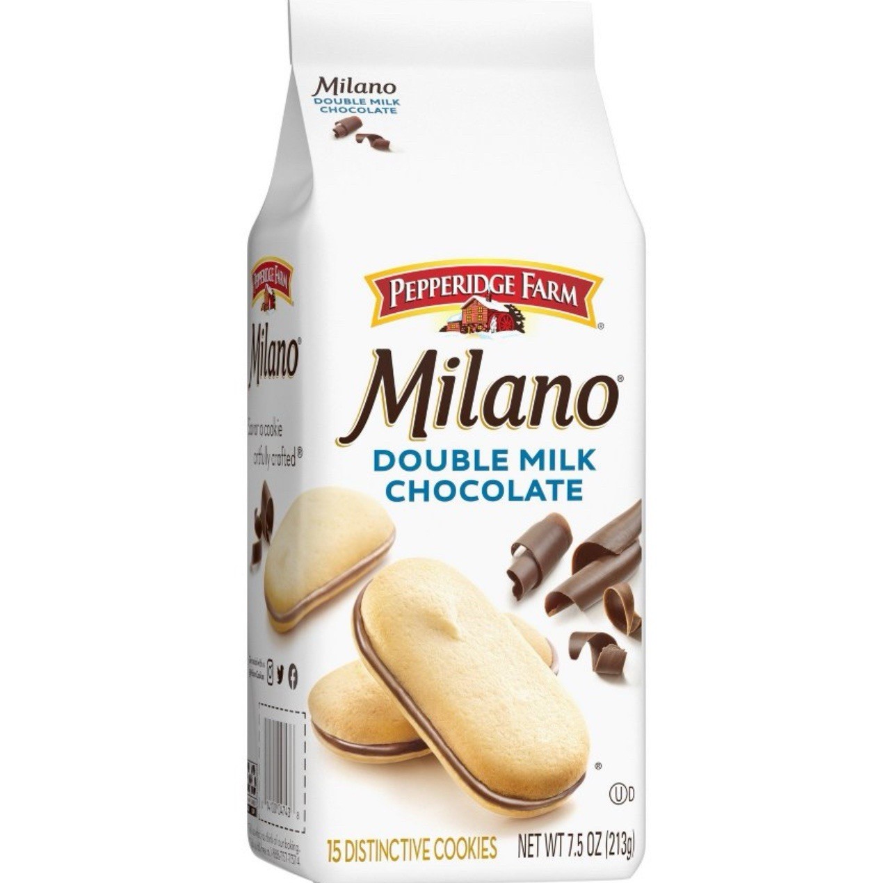 🟠 New Pepperidge Farm MILANO Double Milk Chocolate Soft Cookies Bag 7.5oz