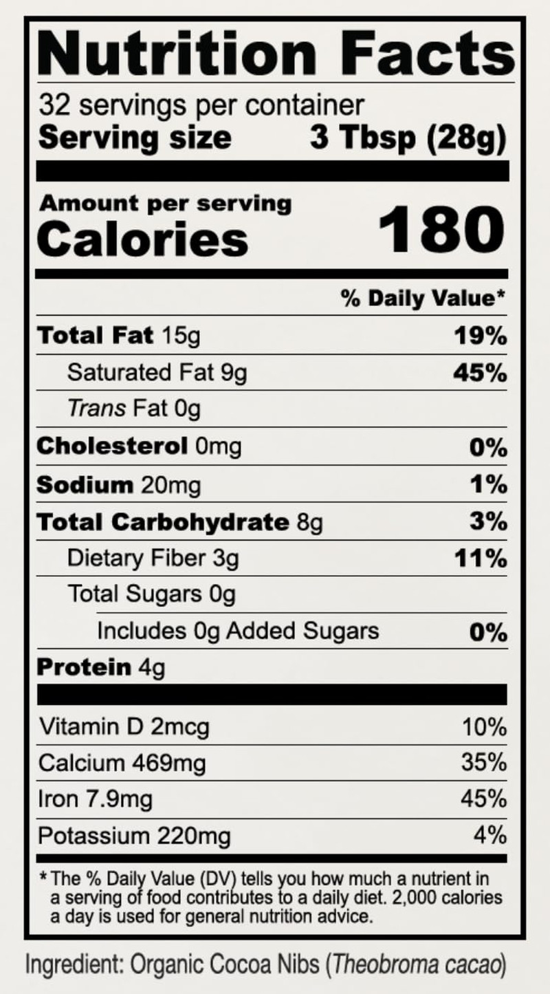 Anthony’S Organic Cacao Cocoa Nibs, 2 Lb, Criollo Beans, Gluten Free, Non-Gmo, U