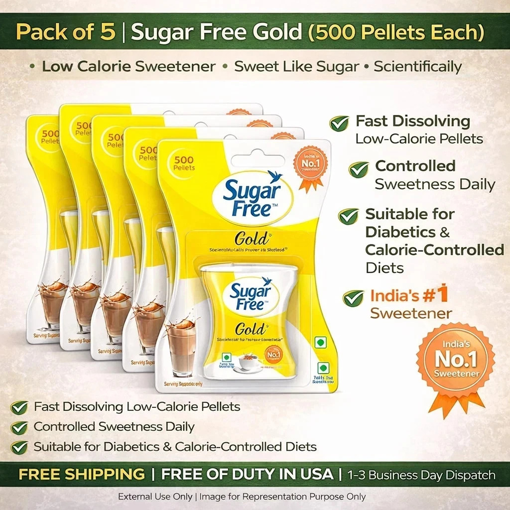 Sugar Free Gold 500 Pellets 50g x 5 Low Calorie Sweetener Free Shipping
