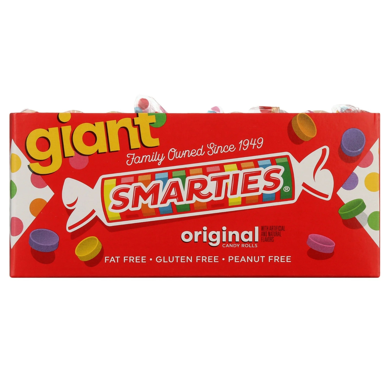 Smarties Candy Rolls, Giant, 36 Count Allergen Free new