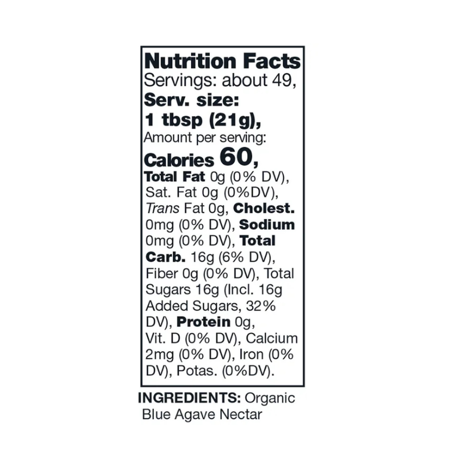 Kirkland Signature Organic Blue Agave 36 oz 2 ct Nector Sweetener Syrup Vegan