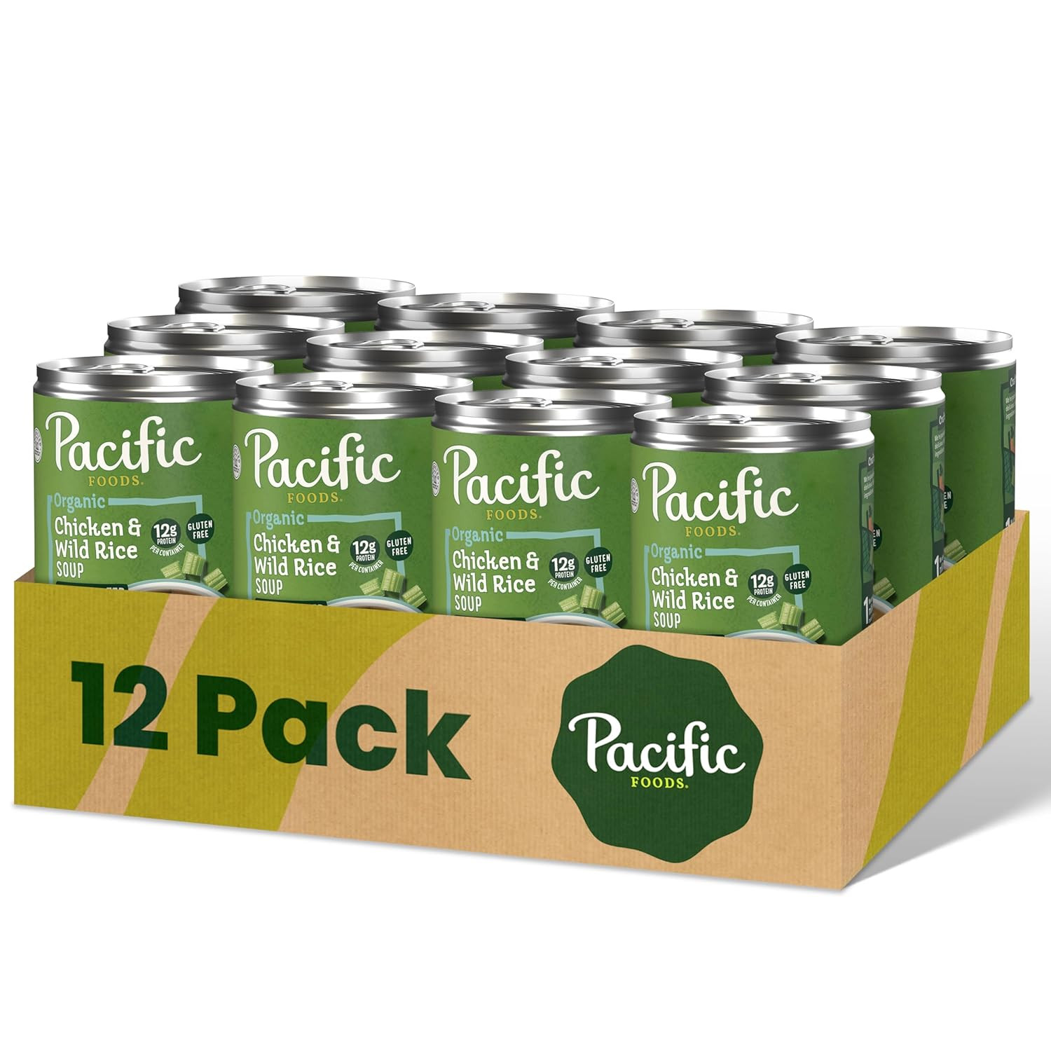 Pacific Foods Organic Lightly Salted Chicken and Wild Rice Soup, 16.3 Oz Can (Pa