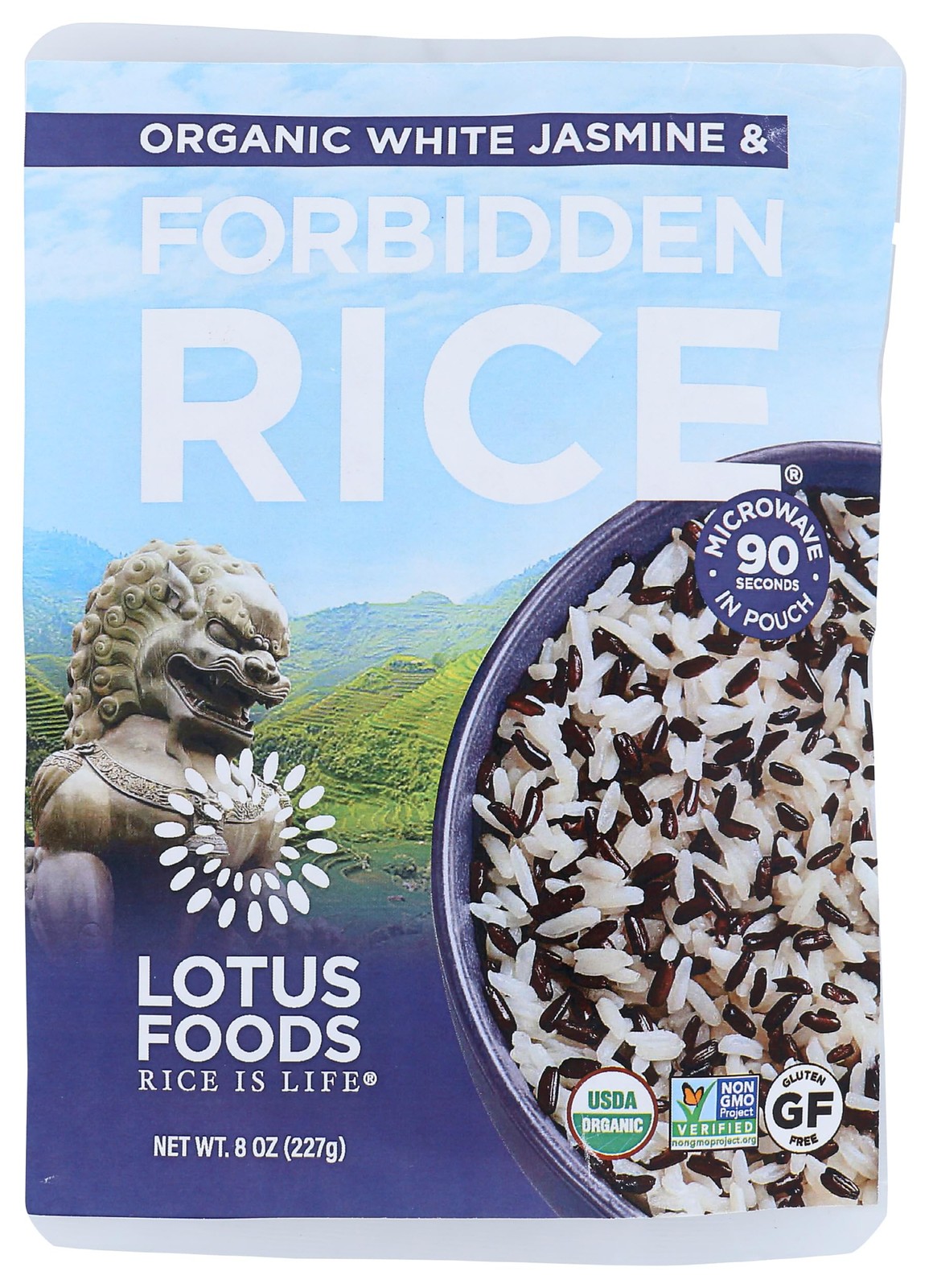 Lotus Foods, Rice White Jasmine And Forbidden Blend Organic, 8 Ounce 8