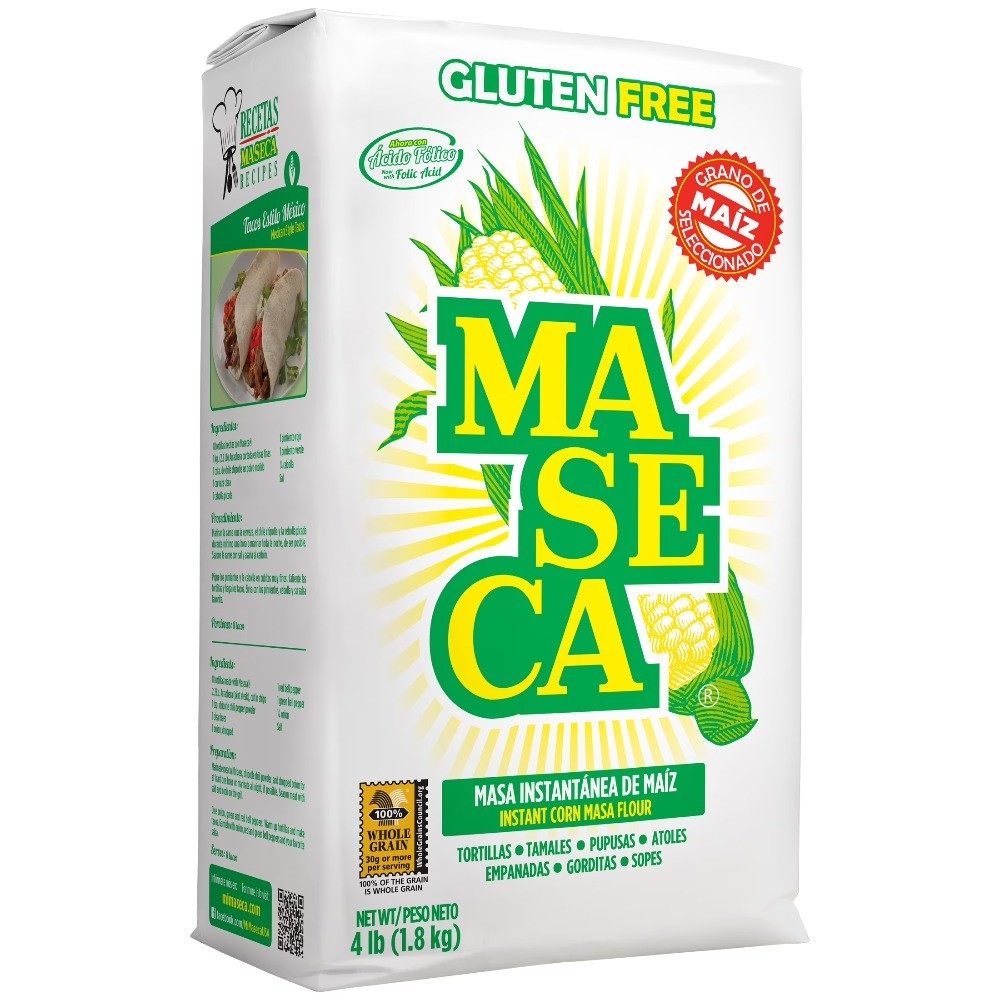 (4 pack) Maseca Gluten Free Instant Corn Masa Flour 4 lb
