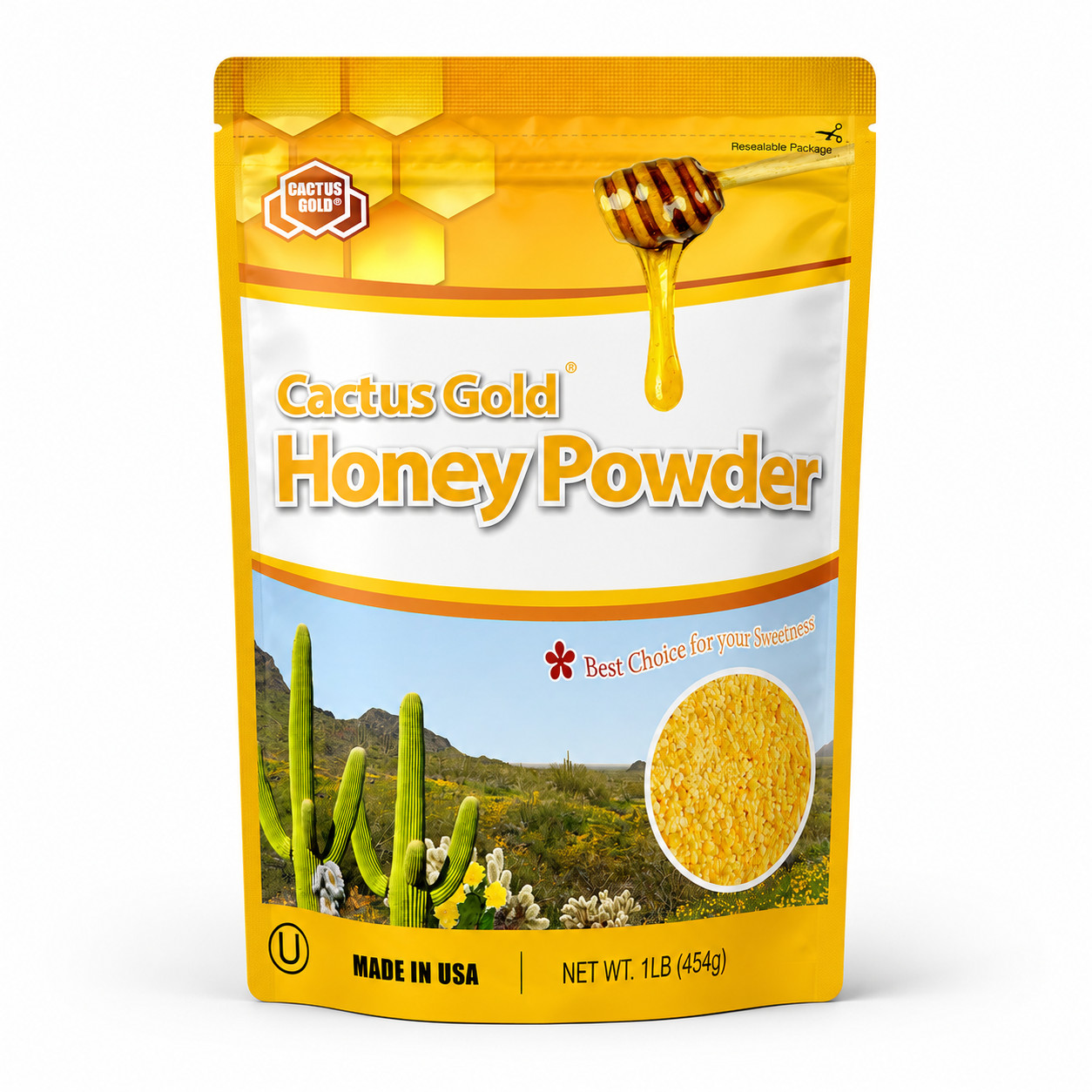 Cactus Gold Honey Powder 1LB Unit 12 Pack