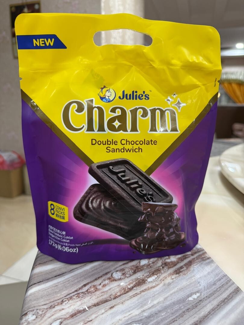 Julie’s Charm Double Chocolate Sandwich 172g – 2 Packs
