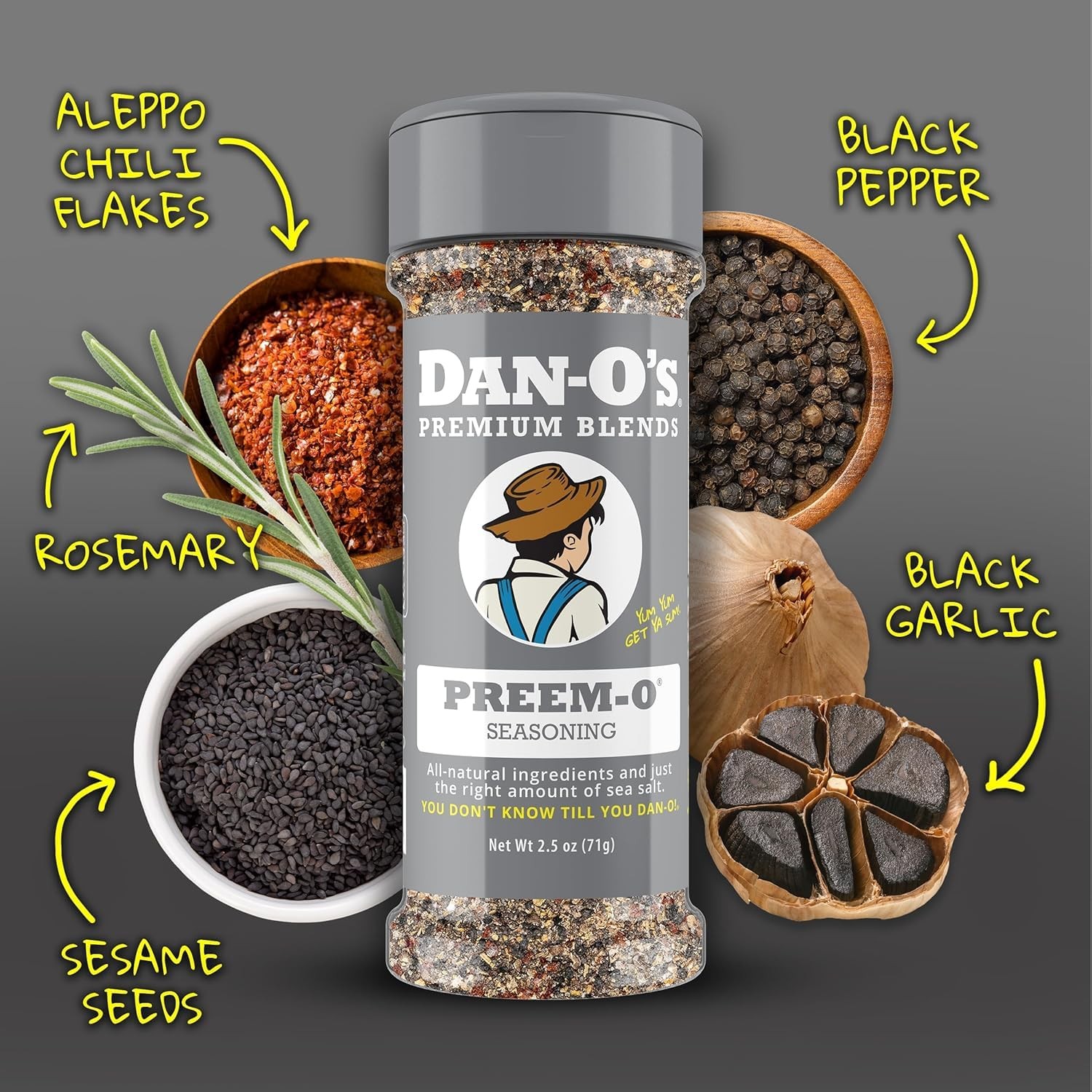 Dan-O’s All Star Seasoning Variety Pack – 5 Bottle Set – Original, Cheesoning, P