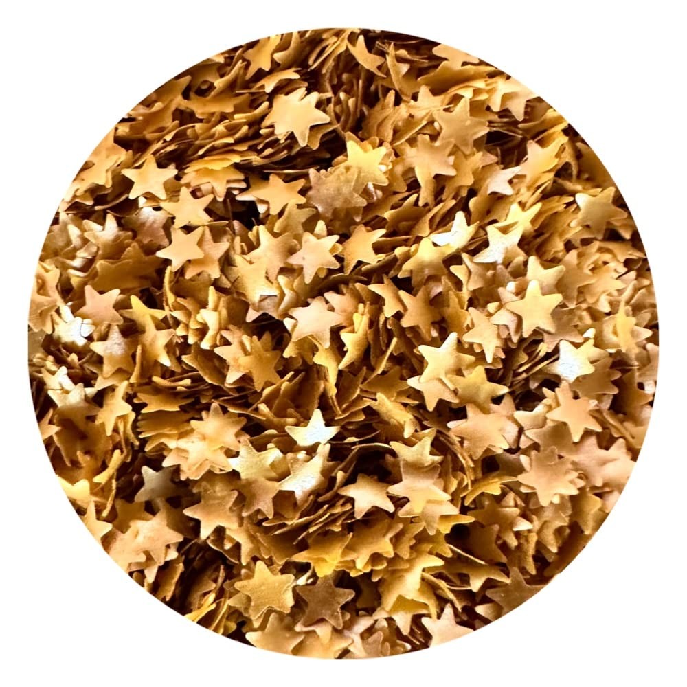 Gold Edible Glitter Stars for Cake Decoration Cupcakes Cookies 0.04 oz