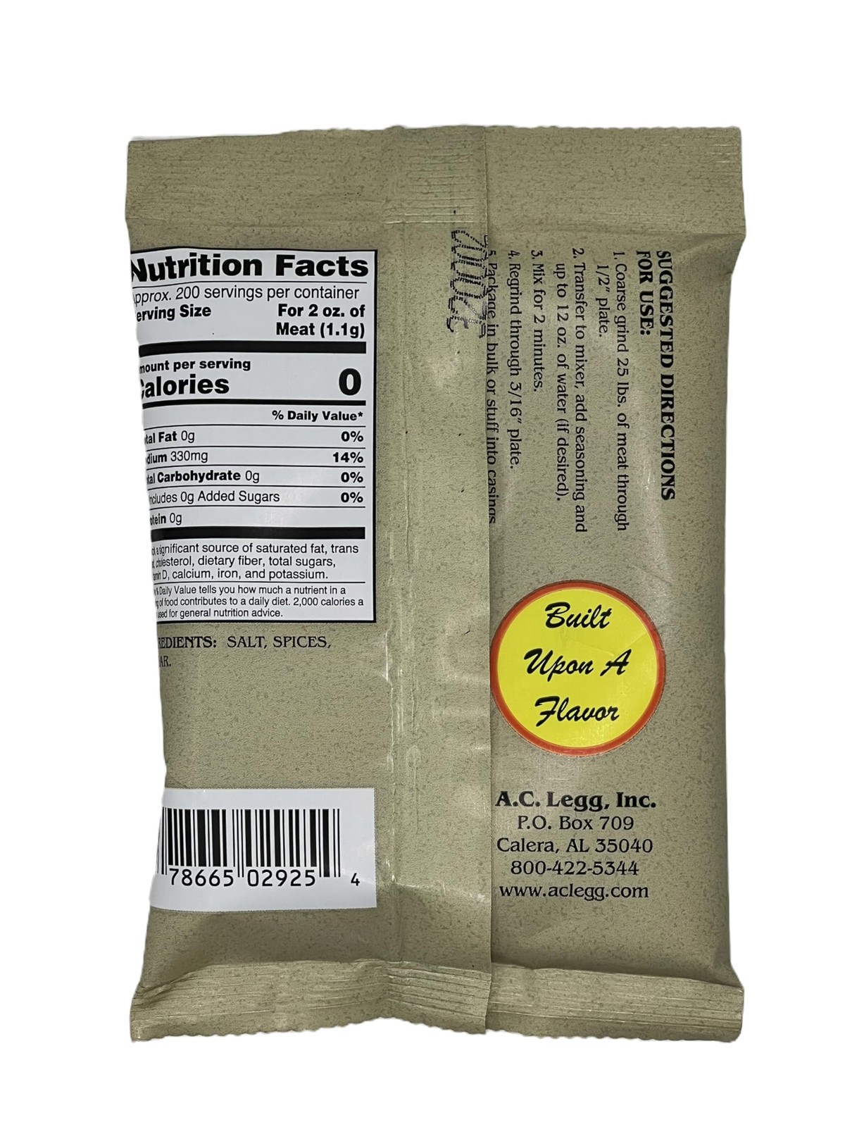 A.C. Legg Old Plantation Seasonings – Blend 29 – Pork Sausage Seasoning – 8 O…