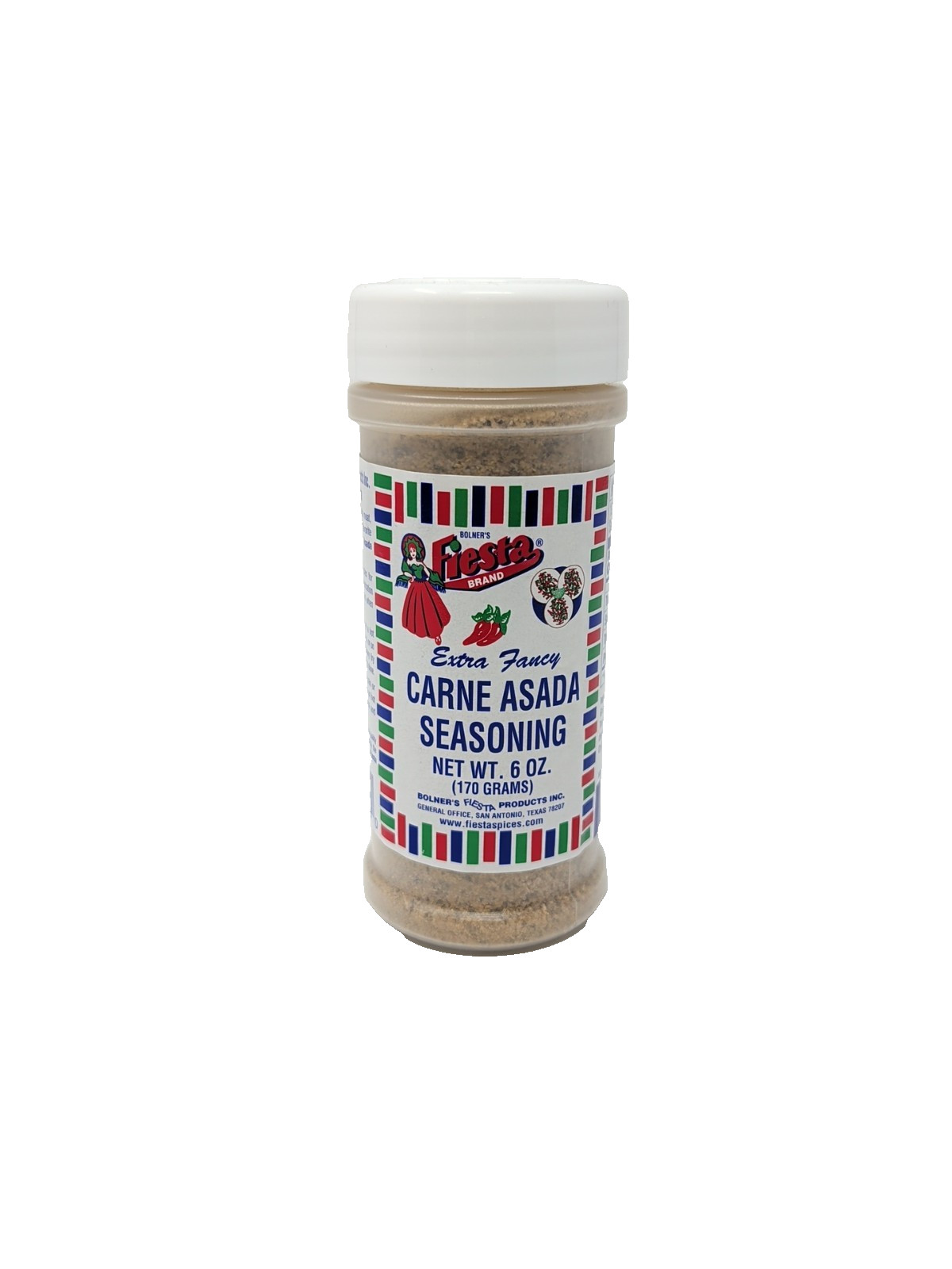 Bolner’s Fiesta Extra Fancy Carne Asada Seasoning 6 Ounce Shaker