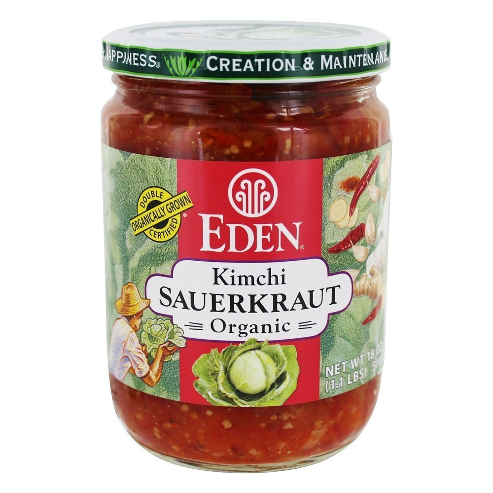 Eden Foods Organic Kimchi Sauerkraut Non GMO Kosher 18 Ounces Pack of 1