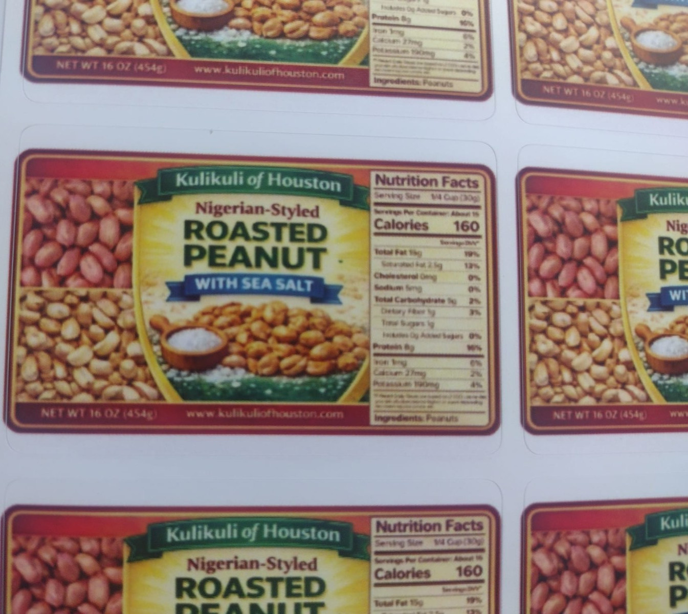 Nigerian Styled Roasted Groundnuts, Lightly Salted, Organic food | 460g, Sealed
