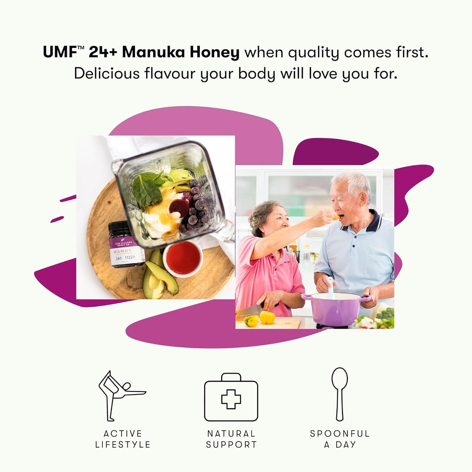 New Zealand Honey Co. Raw Manuka Honey UMF 24+ MGO 1122+ – 4.4oz Starter – 125g