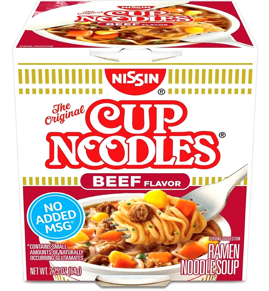 Nissin Cup O’ Noodle Beef Ramen 2.25 oz x 24 Cups~07/2027
