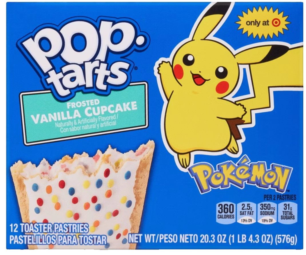 New 1 Box Pokemon Pop Tarts Vanilla Cupcake Target Exclusive 30th Anniversary