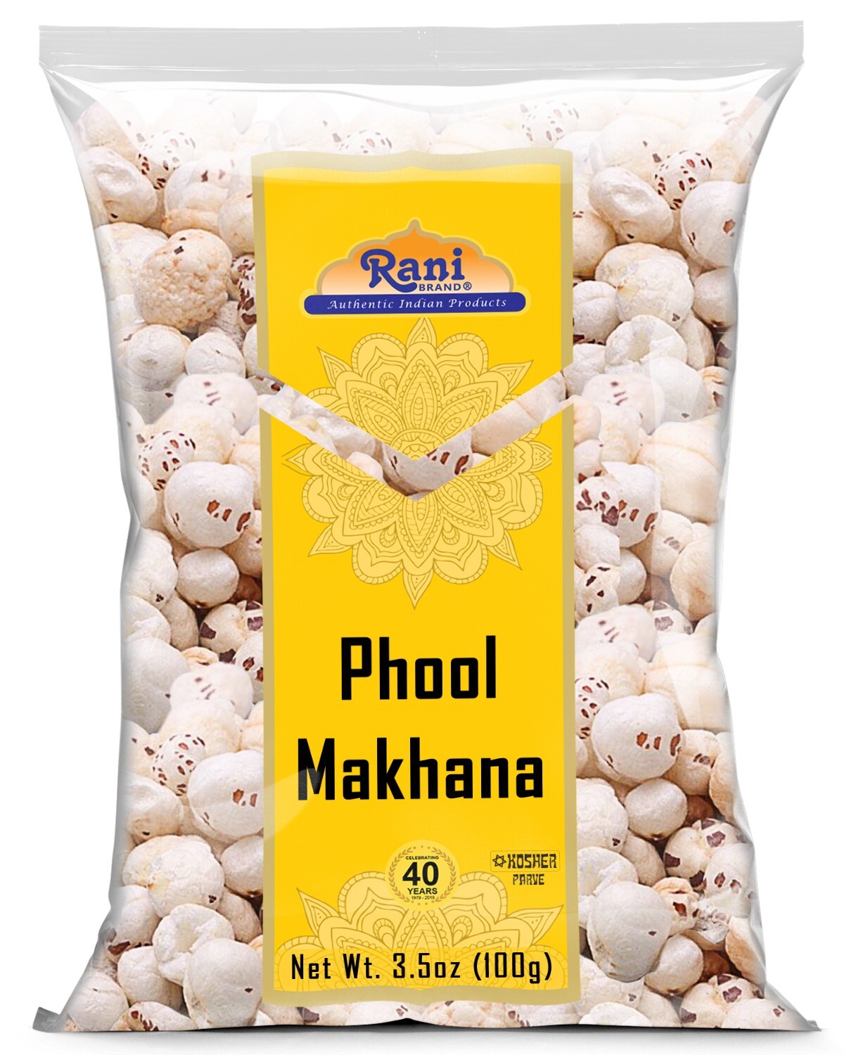 Rani Phool Makhana (Fox Nut / Popped Lotus Seed) 3.5oz (100g)