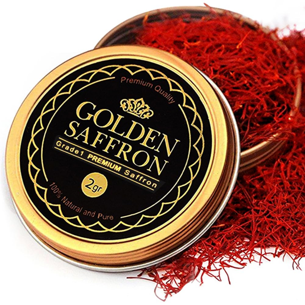 , Finest Pure Premium All Red Saffron Threads, Grade A+ Super Negin, Non-Gmo Ver
